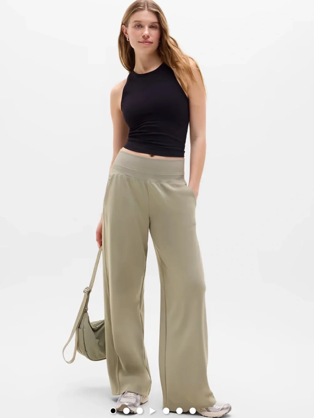 Athleta Venice Wide Leg Pull-On Pants in color Willow - Picture 1 of 12